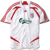 Liverpool FC LFC Away Shirt 2007 Short Sleeves