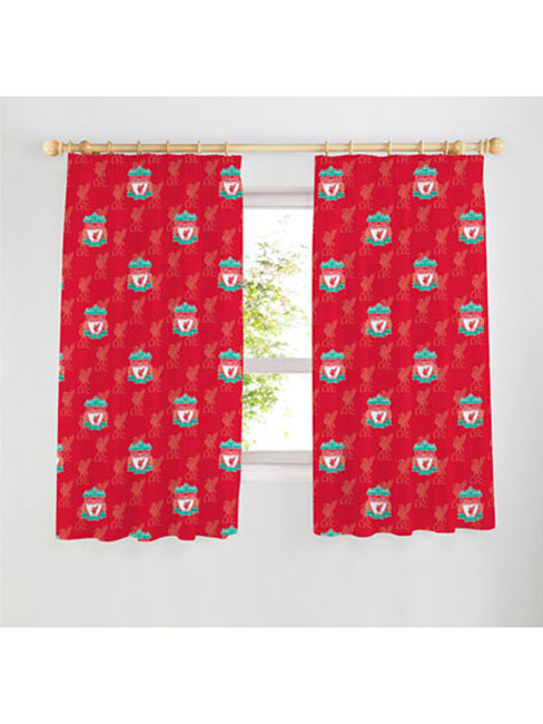 Liverpool FC Liverbird Crest Curtains 54" Drop