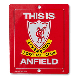 Liverpool 'This Is Anfield' Small Metal Sign-(12cm x 15cm)