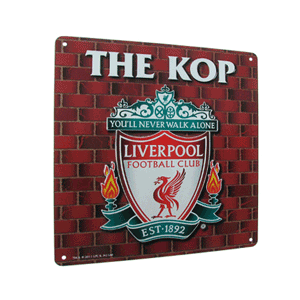 Liverpool The Kop Metal Sign (23cm x 25cm)