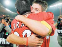 Steven Gerrard and Jamie Carragher