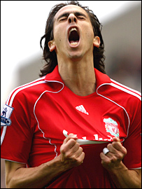 Yossi Benayoun scores against Wigan