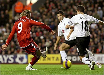 Torres scores against Fulham