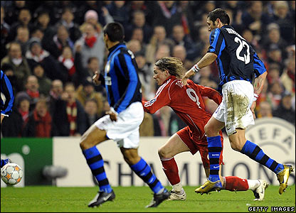 Torres fouled by Materazzi