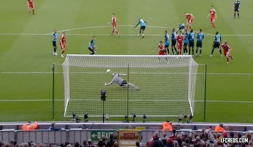 Gerrard Free Kick against Aston Villa