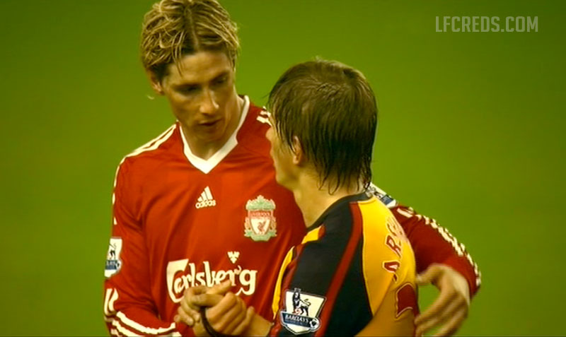 Arshavin and Torres after Liverpool 4-4 Arsenal
