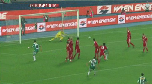 Rapid Vienna score against Liverpool