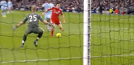 Downing missed a great chance at 0-0