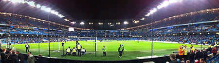 Etihad before the League Cup Semi Final