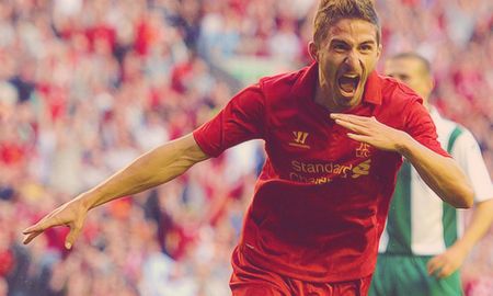 Fabio Borini gets his first Liverpool goal