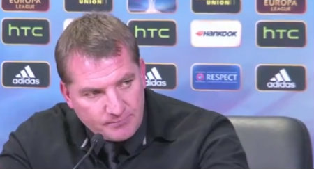 Brendan Rodgers fields questions after the Zenit defeat