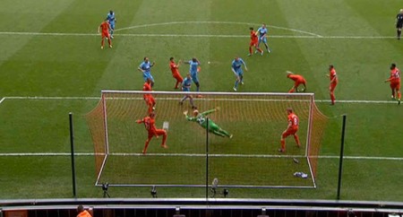 Lucas Leiva clears off the line against West Ham