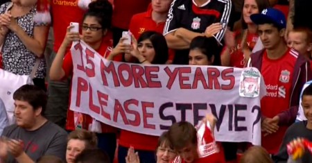 Liverpool fans ask Gerrard for a favour