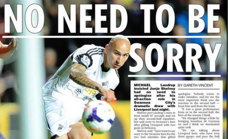 The South Wales evening post  on Jonjo Shelvey