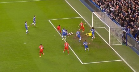 Martin Skrtel scores against Chelsea