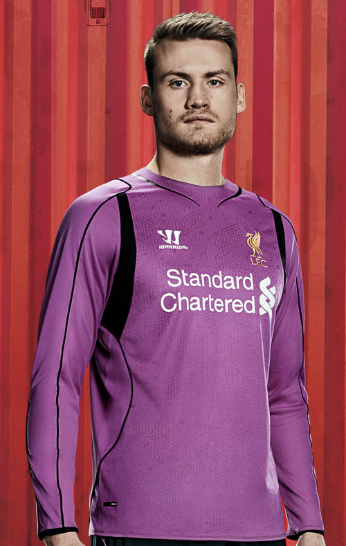 Simon Mignolet in the new LFC home kit 2014-15