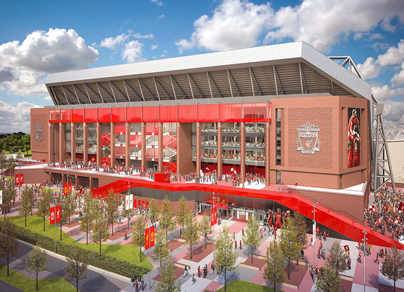 New Anfield Main Stand - External View