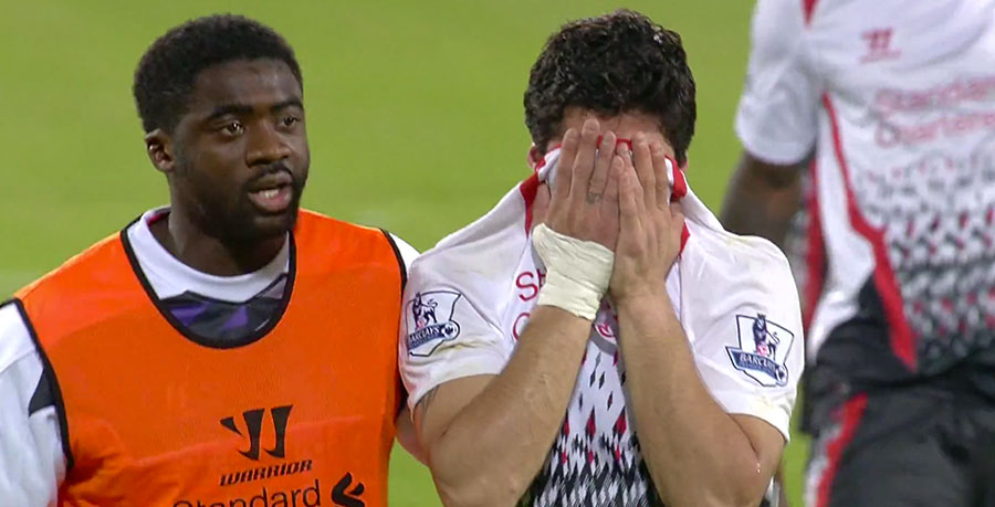 Liverpool's Luis Suarez after the Crystal Palace game