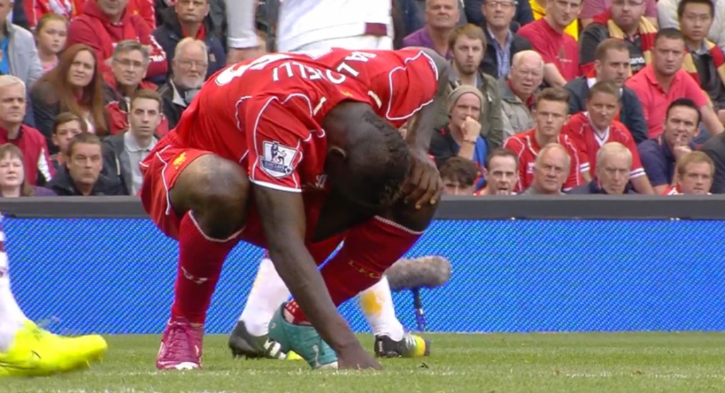 Mario Balotelli had a disappointing Anfield debut