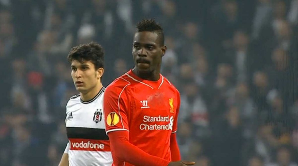 Mario Balotelli in action against Besiktas