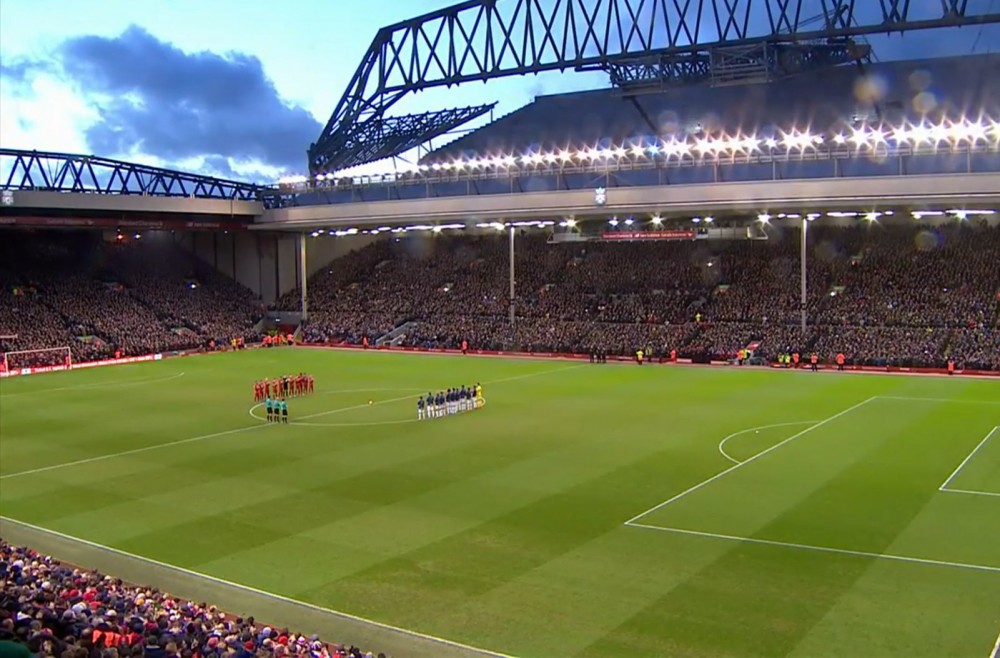 Applause for former Liverpool player Gerry Byrne at Anfield