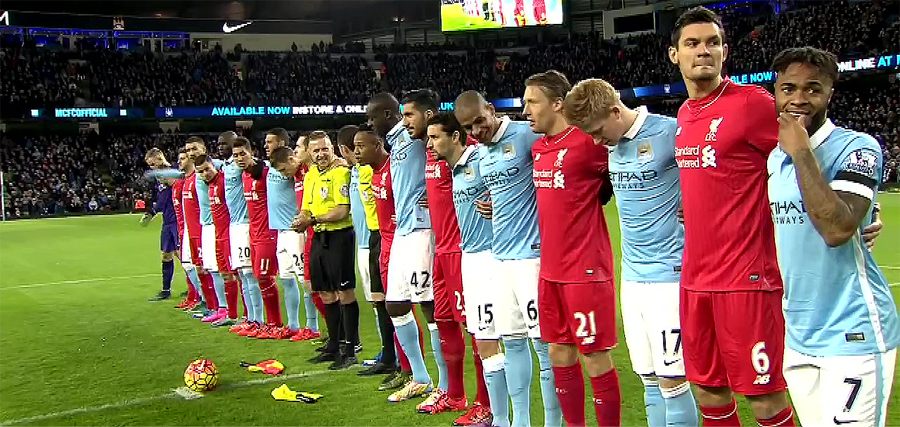 Man City 1-4 Liverpool - players pay tribute to French terrorism victims