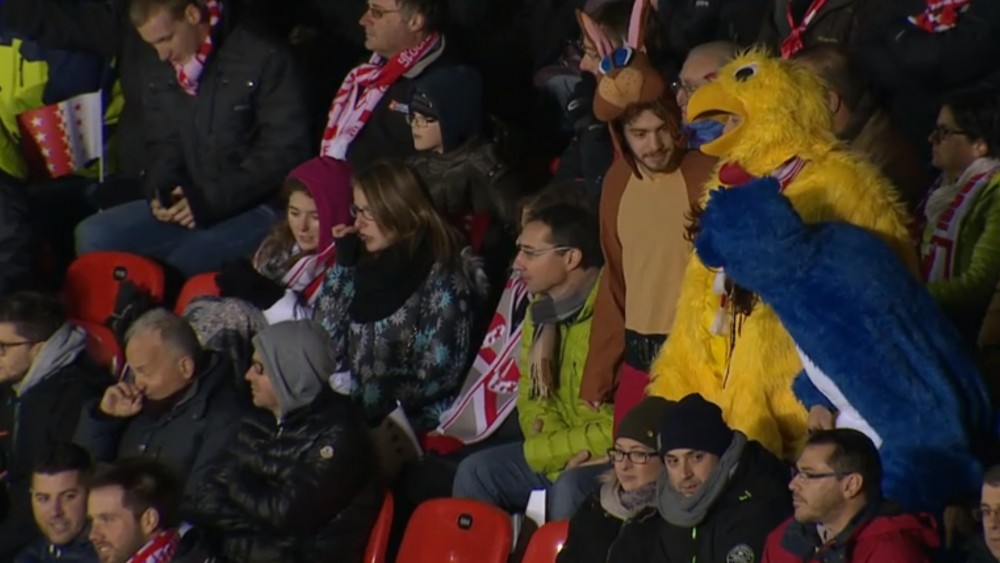 FC Sion fans in the game against Liverpool