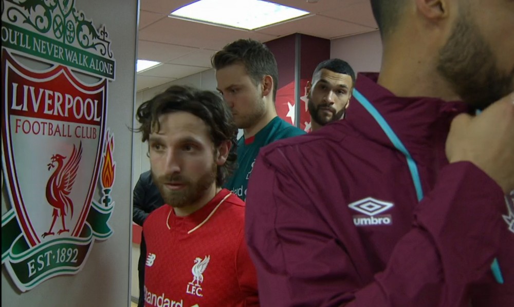 Joe Allen captains Liverpool against West Ham in the FA Cup at Anfield