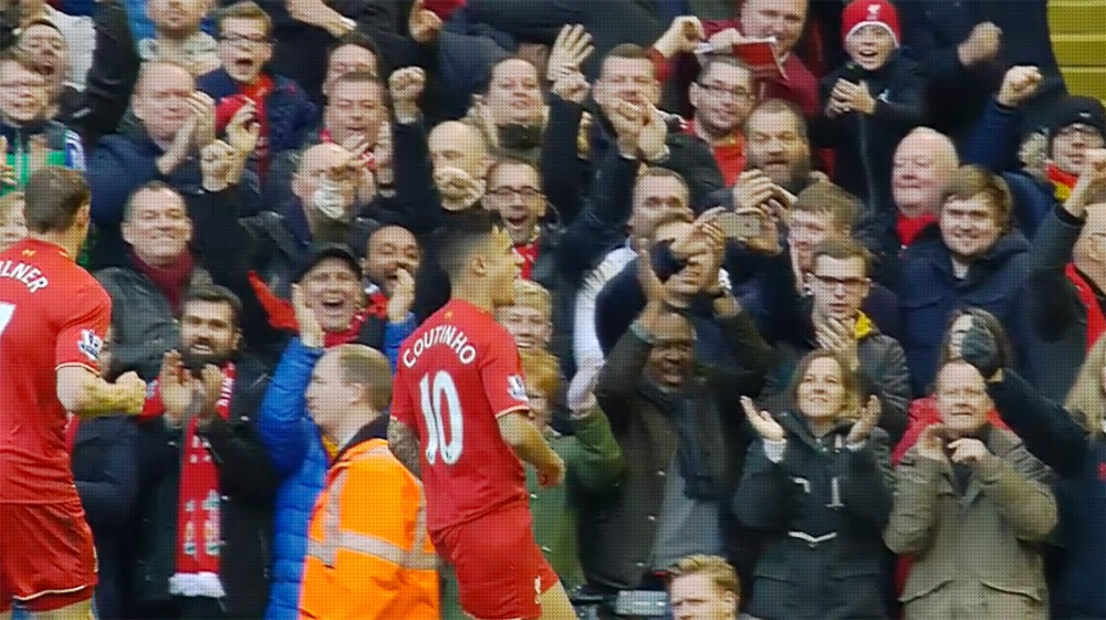 Coutinho opens the scoring against Spurs