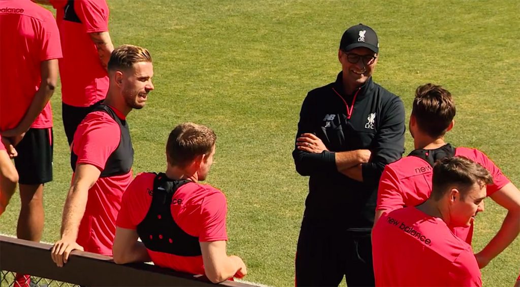 Jurgen Klopp training in the USA