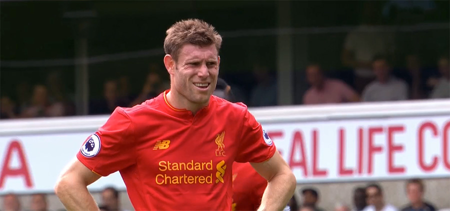 James Milner scores penalty v Spurs