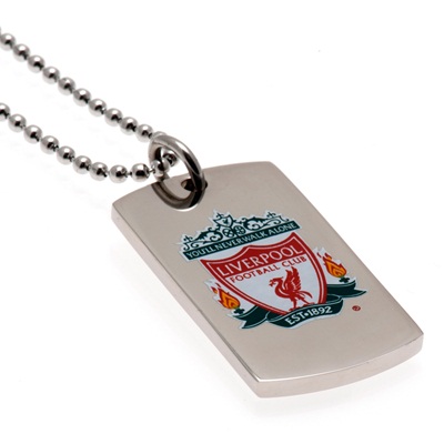 Engraved  Dog Tag & Chain CHAMPIONS OF EUROPE Liverpool F.C 