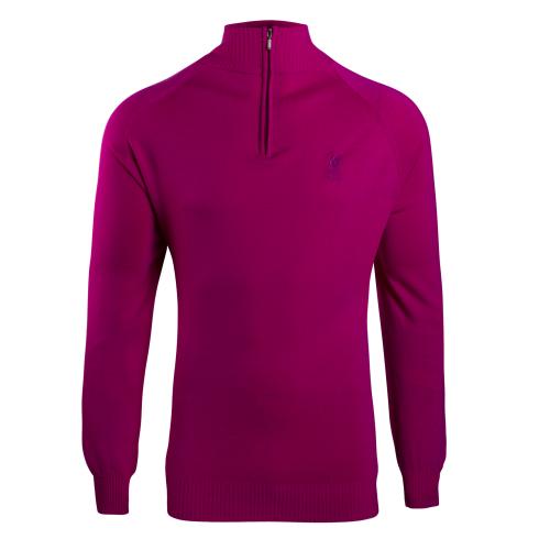 LFC Signature Collection Purple Zip Neck Jumper