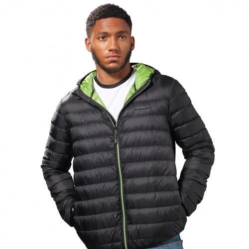 LFC Mens Black Neon Puffa Jacket