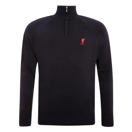 LFC Mens Navy Signature Merino 1/4 Zip Jumper