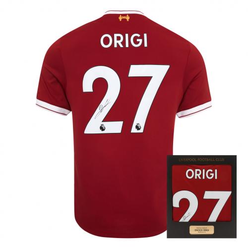Divock Origi Signed Boxed LFC Shirt