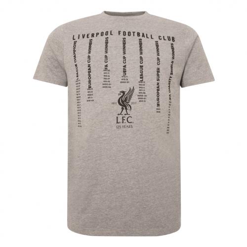 LFC 125 Mens Grey Marl Honours Tee LFC 125 Mens Grey Marl Honours Tee