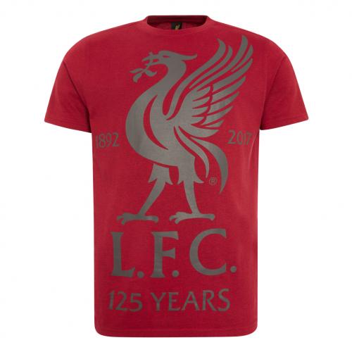 LFC 125 Mens Vintage Red Liverbird Tee LFC 125 Mens Vintage Red Liverbird Tee