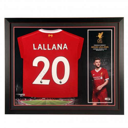 LFC 17/18 Adam Lallana Signed Framed Shirt