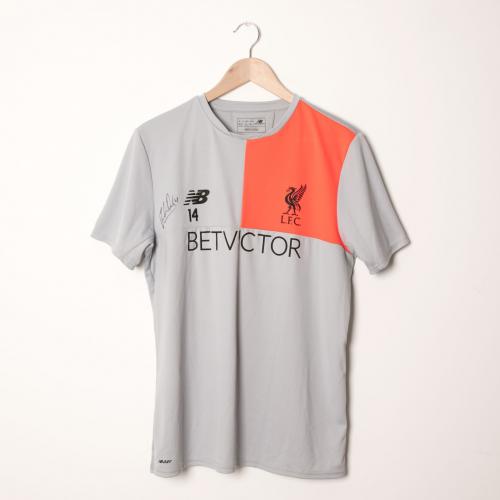 Jordan Henderson Match Worn Signed Training T-shirt