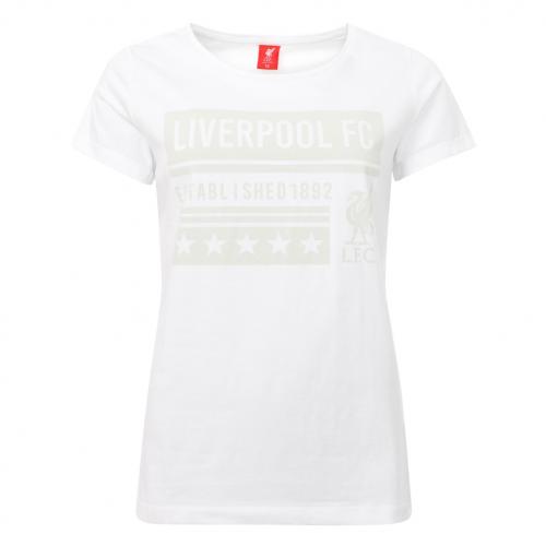 Ladies White Liverpool FC Tee