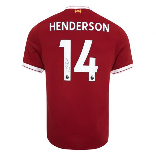 LFC 17/18 Henderson Signed Single Shirt