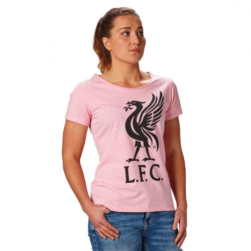 LFC Ladies Pink Marl Liverbird Tee