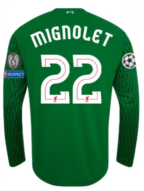 LFC Mens Home L/S Goalkeeper Shirt 17/18 (Champions League) Mignolet