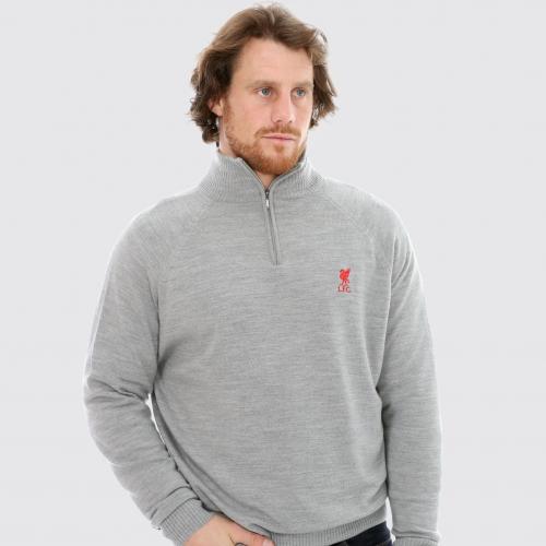 LFC Mens Pewter Signature 1/4 Zip Jumper