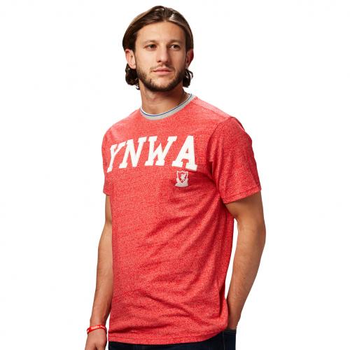 LFC Mens Red Marl YNWA Applique Tee