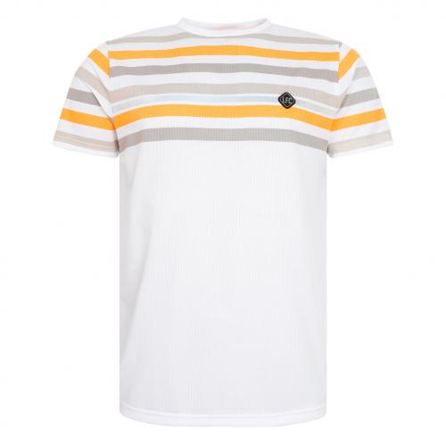 LFC Mens White Neon Stripe Perforated Tee LFC Mens White Neon Stripe Perforated Tee