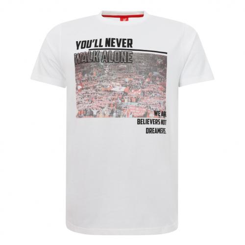 LFC Mens White YNWA Flag Tee