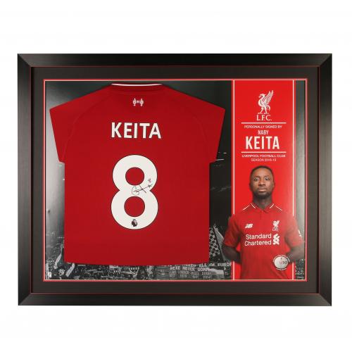 Naby Keita LFC 2018/19 Signed Framed Shirt