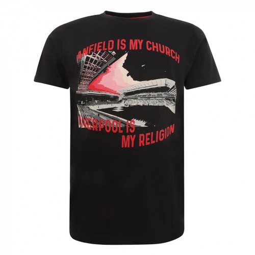 LFC Mens Black Anfield Church Tee